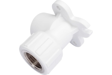 Водорозетка комбинированная 25х1/2' ВР полипропиленовая PPR белая с креплением Политэк 9400082512