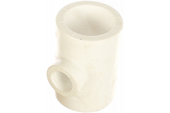 Тройник полипропиленовый PPR переходной 40х20х40мм белый Политэк 9300402040
