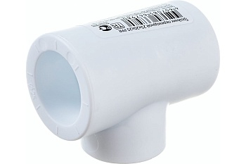 Тройник полипропиленовый PPR переходной 25х20х25мм белый Политэк 9300252025
