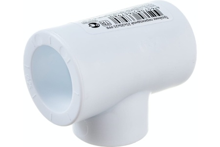 Тройник полипропиленовый PPR переходной 25х20х25мм белый Политэк 9300252025
