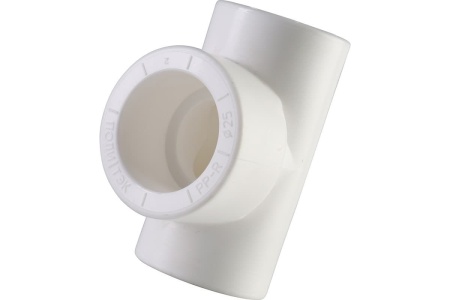 Тройник полипропиленовый PPR переходной 20х25х20мм белый Политэк 9300202520