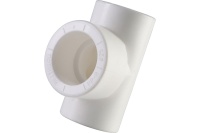 Тройник полипропиленовый PPR переходной 20х25х20мм белый Политэк 9300202520