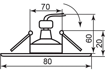 Светильник ИВО-50w 12в G5.3 поворотный металл серебро/золото FERON 156Т м.сереб/зол. 17766