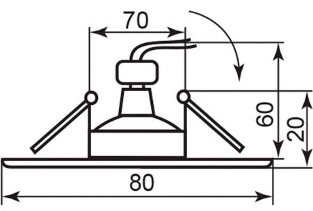 Светильник ИВО-50w 12в G5.3 поворотный металл серебро/золото FERON 156Т м.сереб/зол. 17766