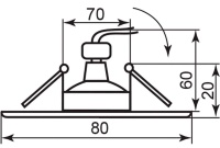 Светильник ИВО-50w 12в G5.3 поворотный металл серебро/золото FERON 156Т м.сереб/зол. 17766