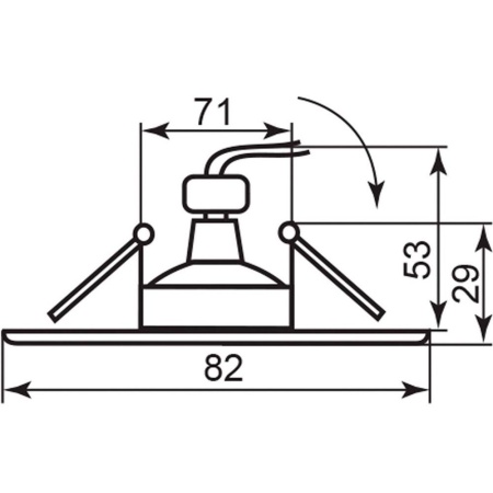 Светильник ИВО-50w 12в G5.3 поворотный титан/хром FERON 301Т тит/хр. 17535