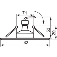 Светильник ИВО-50w 12в G5.3 поворотный титан/хром FERON 301Т тит/хр. 17535