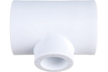 Тройник полипропиленовый PPR переходной 32х20х32мм белый Политэк 9300322032