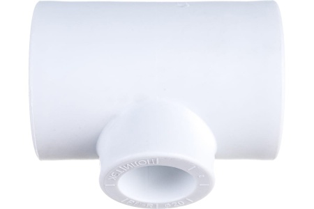 Тройник полипропиленовый PPR переходной 32х20х32мм белый Политэк 9300322032