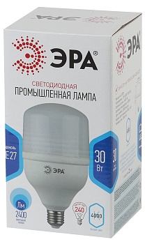 Лампа светодиодная LED 30Вт E27 4000K Т100 колокол 2400Лм нейтр ЭРА Б0027003