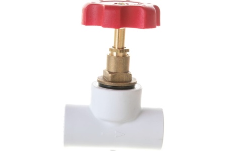 Вентиль 32 полипропиленовый PPR белый Политэк 9700000032