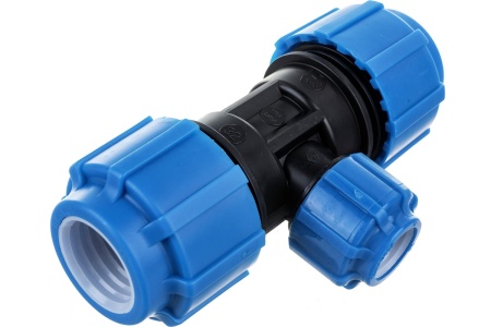 Тройник ПНД компрессионный 32 х 20 х 32 Политэк 51322032