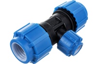 Тройник ПНД компрессионный 32 х 20 х 32 Политэк 51322032