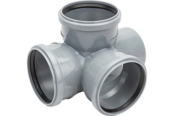 Крестовина двухплоскостная 87.5 град. 110 х 110 х 110 Политэк 1201102