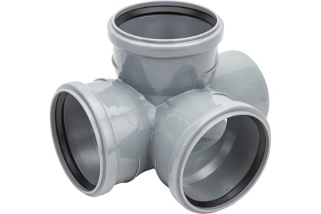 Крестовина двухплоскостная 87.5 град. 110 х 110 х 110 Политэк 1201102