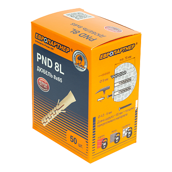 Дюбель нейлоновый PND-8L 8х65мм удлиненный (50шт) Европартнер 76082047