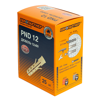 Дюбель нейлоновый PND-12 12х60мм (25шт) Европартнер 76082057
