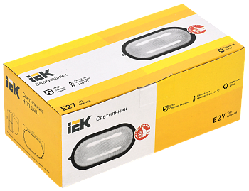 Светильник НПП1401 черный/овал 60Вт IP54 IEK LNPP0-1401-1-060-K02