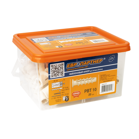 Дюбель для газобетона PBT 10 (20шт) Европартнер 76091214