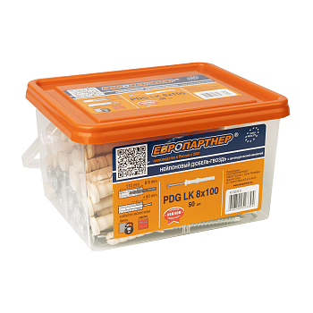 Дюбель-гвоздь с цилиндрической манжетой PDG LK 8х100 (50шт) Европартнер K1 5233 0