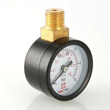 Манометр Dy40 с верхним подключением 1/4' 0-6 бар для редуктора давления VALTEC VT.TM40.VC.02 ZVTM40D06