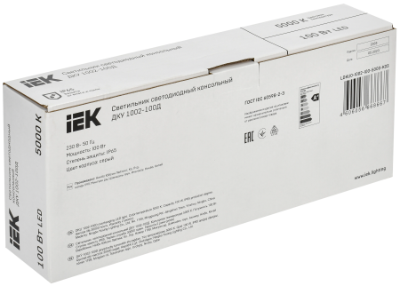 LDKU0-1002-100-5000-K03 Светильник светодиодный консольный ДКУ 1002-100Д 5000К IP65 серый IEK 