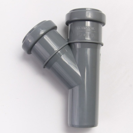 Тройник канализационный 45 град. 40 х 40 Политэк 204045