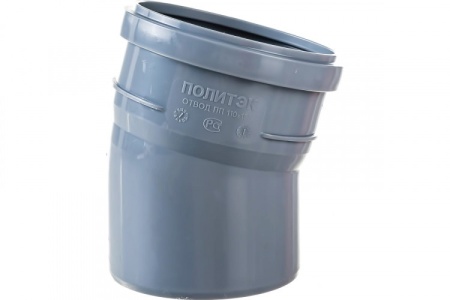 Отвод канализационный 15 град. 50 Политэк 100515