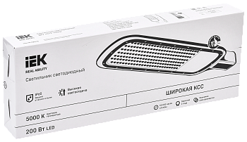 Светильник светодиодный консольный ДКУ 1012-200Ш 5000К IP65 серый IEK LDKU1-1012-200-5000-K03