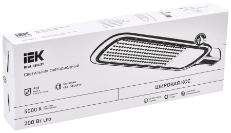 Светильник светодиодный консольный ДКУ 1012-200Ш 5000К IP65 серый IEK LDKU1-1012-200-5000-K03