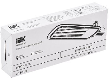 Светильник светодиодный консольный ДКУ 1012-30Ш 5000К IP65 серый IEK LDKU1-1012-030-5000-K03