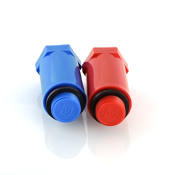 Комплект длинных полипропиленовых пробок с резьбой 1/2' (красная + синяя) VALTEC VTp.792.M.04 PV792K0004