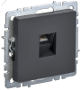 BRITE Розетка компьютерная RJ45 кат.5E РК10-БрГ графит IEK BR-K10-1-K53