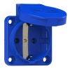Розетка встраиваемая 16А/250V/2P+E/IP54 50х50 подкл. сзади синяя PCE 105-0b 00-00002583