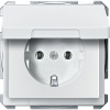 Розетка с заземлением с крышкой в рамку белая SCHUKO Schneider Electric MTN2311-4019