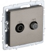 BRITE Розетка двойная TV+SAT РТВ/РСп12-БрШ шампань IEK BR-AF20-O-K37