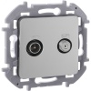 Розетка TV/SAT звезда  INSPIRIA алюминий Legrand/Daccord 673882