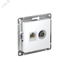 Розетка ATLASDESIGN двойная ТВ + компьютерная RJ45 категория  5Е белый Systeme Electric ATN000189