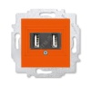 USB зарядка двойная Levit оранжевый ABB 5014H-A00040 66W 2CHH290040A6066
