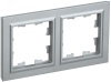 BRITE Рамка 2 поста РУ-2-БрА алюминий IEK BR-M22-K47