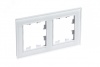 Рамка двухпостовая ATLASDESIGN NATURE, СТЕКЛО БЕЛЫЙ Systeme Electric ATN320102