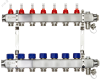 Коллекторная группа SSM-7RF set 7 контуров 1' x 3/4' с расходомерами и кронштейнами Ридан 088U0957R