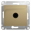 GLOSSA Розетка телевизионная TV одиночная в рамку 1дБ титан Systeme Electric GSL000491