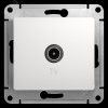 GLOSSA Розетка телевизионная TV одиночная в рамку 1дБ белая Systeme Electric GSL000191