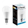 Лампа светодиодная LED 11вт Е14 дневной матовый шар FERON LB-750 25948
