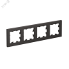 ATLASDESIGN 4-постовая РАМКА, универсальная, БАЗАЛЬТ Systeme Electric ATN001404