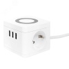 Удлинитель Куб 2 гнезда 3USB 2.4А+зарядное        устройство 1.3 метра 1мм2 EKF UBA-CUB-3-WC