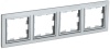 BRITE Рамка 4 поста РУ-4-БрА алюминий IEK BR-M42-K47