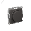 ATLASDESIGN СВЕТОРЕГУЛЯТОР (диммер) повор-нажим, LED, RC, 400Вт, мех., БАЗАЛЬТ Systeme Electric ATN001423