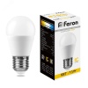 Лампа светодиодная LED 11вт Е27 теплый матовый шар FERON LB-750 25949